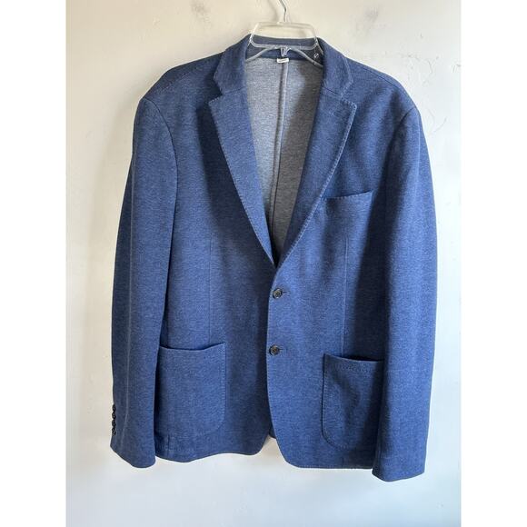Todd Snyder Mayfair Fit Italian Knit Blazer Mens 40R Blue Cotton Sport Coat - Picture 12 of 12